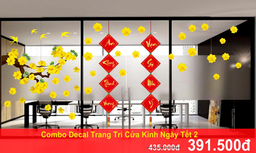 Giảm đến 50% decal combo trang trí Tết khi đặt hàng Website