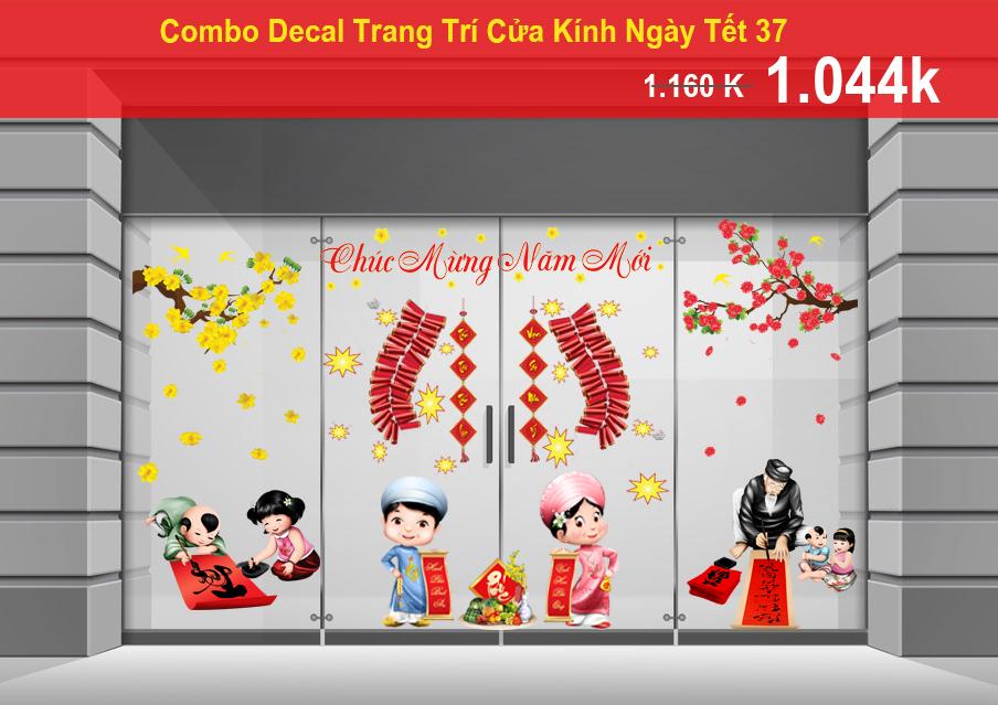 Giảm đến 50% decal combo trang trí Tết khi đặt hàng Website