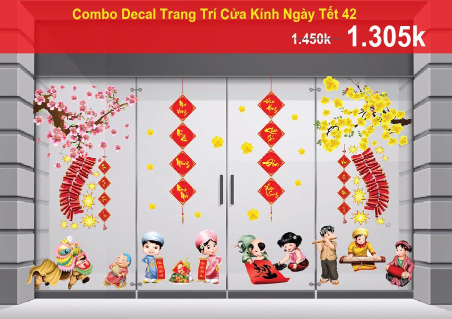 Giảm đến 50% decal combo trang trí Tết khi đặt hàng Website
