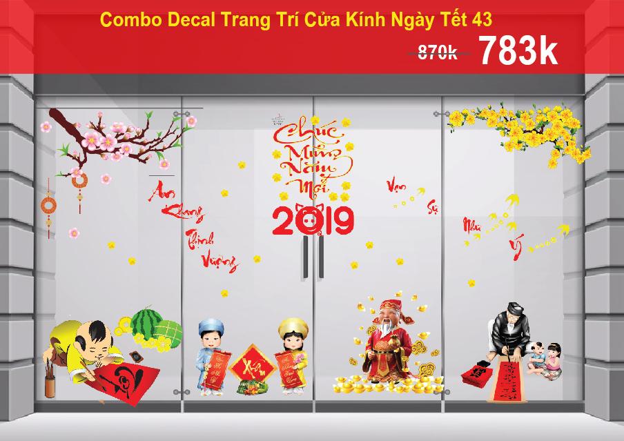 Giảm đến 50% decal combo trang trí Tết khi đặt hàng Website