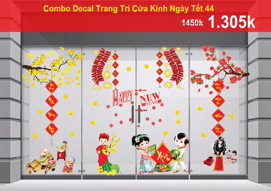 Giảm đến 50% decal combo trang trí Tết khi đặt hàng Website