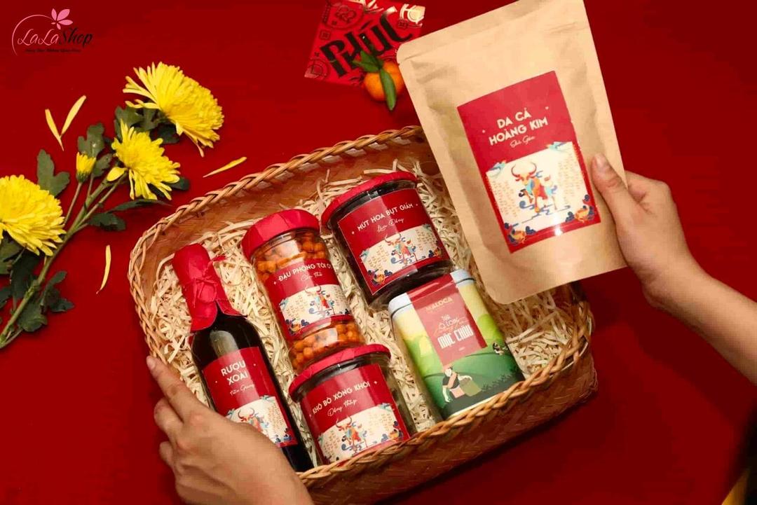 Mẫu gói quà Tết đẹp mắt mẫu 8