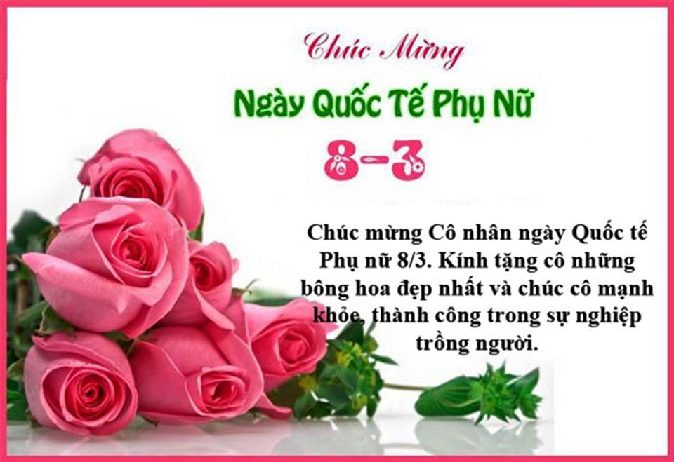 Một trong những lời chúc 8/3 dành cho cô dễ thương, ý nghĩa nhất