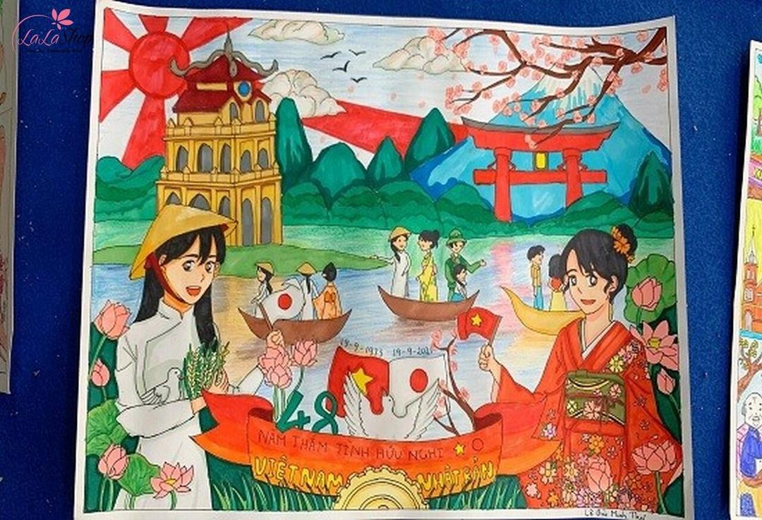 Tranh vẽ Nhật Bản - Việt Nam