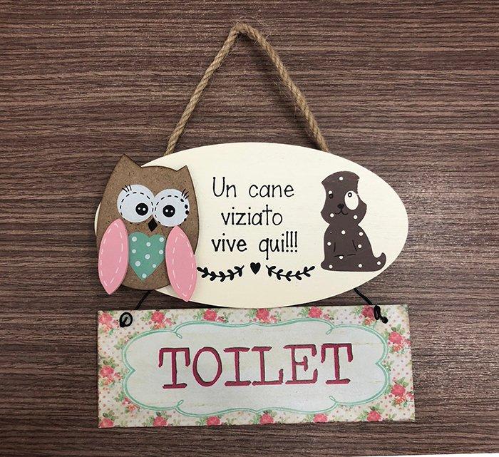 Bảng treo cú mèo toilet 2