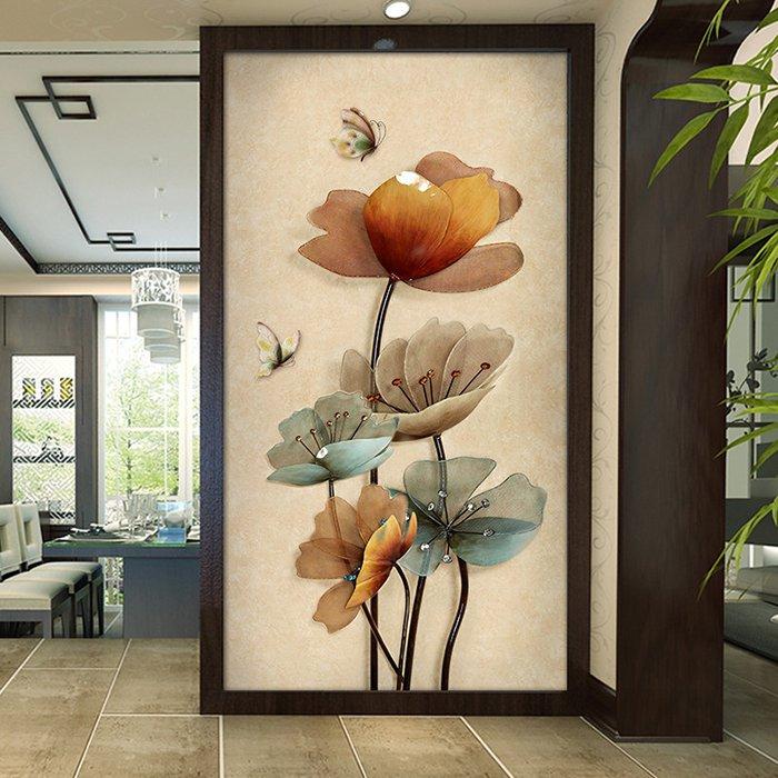 Tranh dán tường cánh hoa trang đài