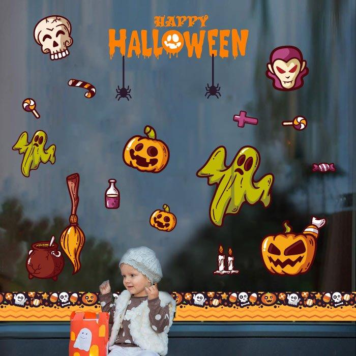 Decal Trang Trí Halloween Rùng Rợn Combo 3