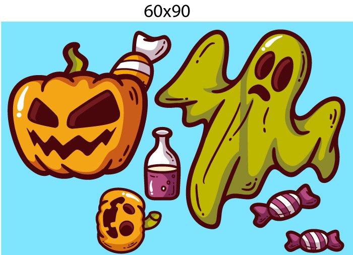 Decal Trang Trí Halloween Rùng Rợn Combo 3