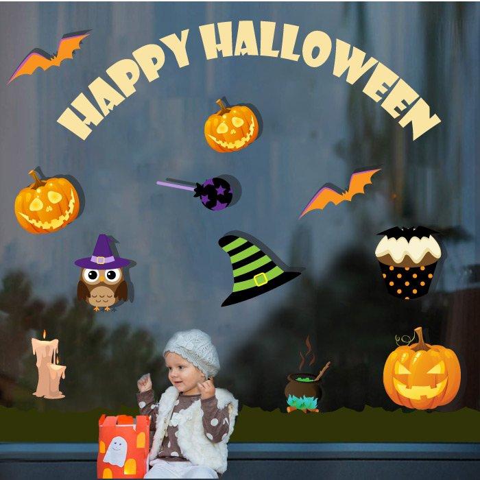 Decal Trang Trí Halloween Rùng Rợn Combo 11