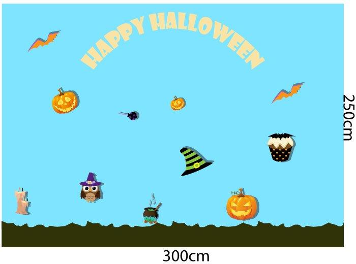 Decal Trang Trí Halloween Rùng Rợn Combo 11