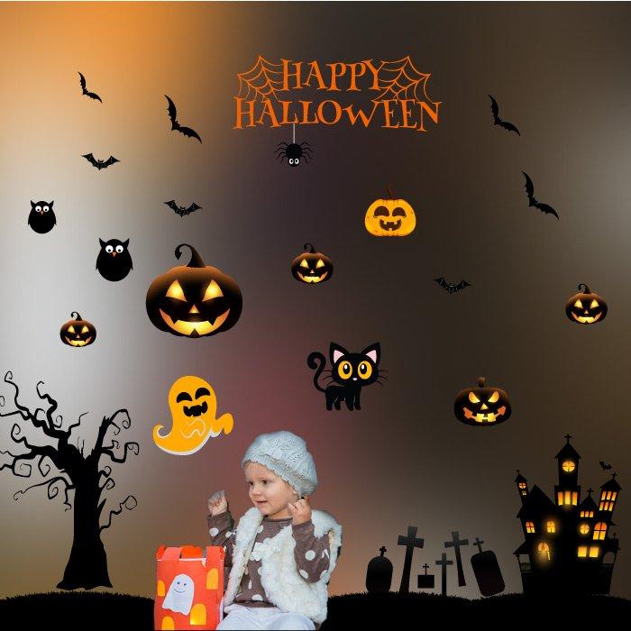 Decal Trang Trí Halloween Rùng Rợn Combo 8