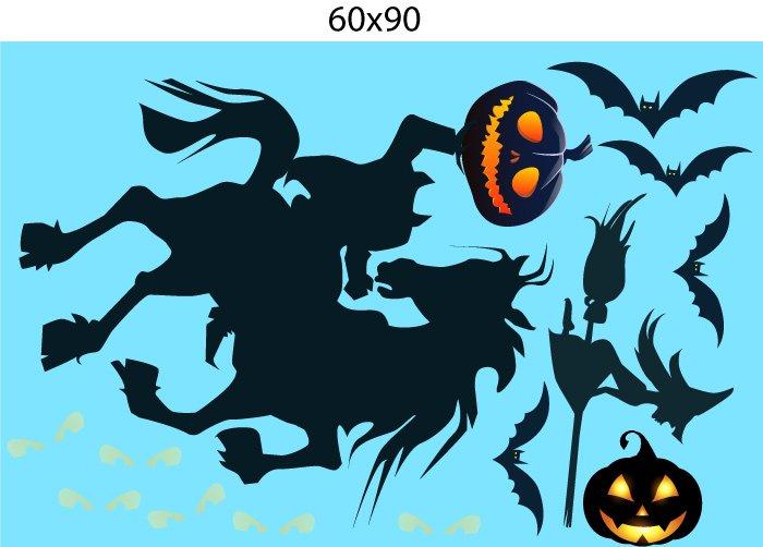 Decal Trang Trí Halloween Rùng Rợn Combo 13