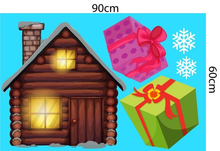 Decal trang trí noel combo đêm giáng sinh an lành