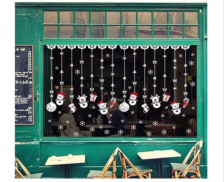 Decal trang trí noel dây treo người tuyết Noel