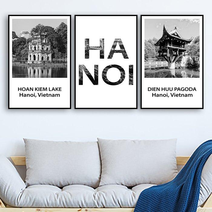 Tranh treo tường hà nội xưa