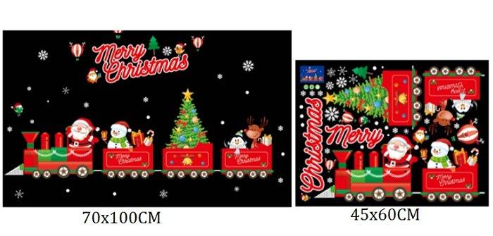 Decal trang trí noel đoàn tàu ngộ nghĩnh