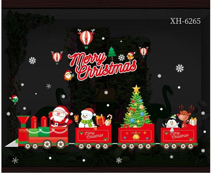 Decal trang trí noel đoàn tàu ngộ nghĩnh