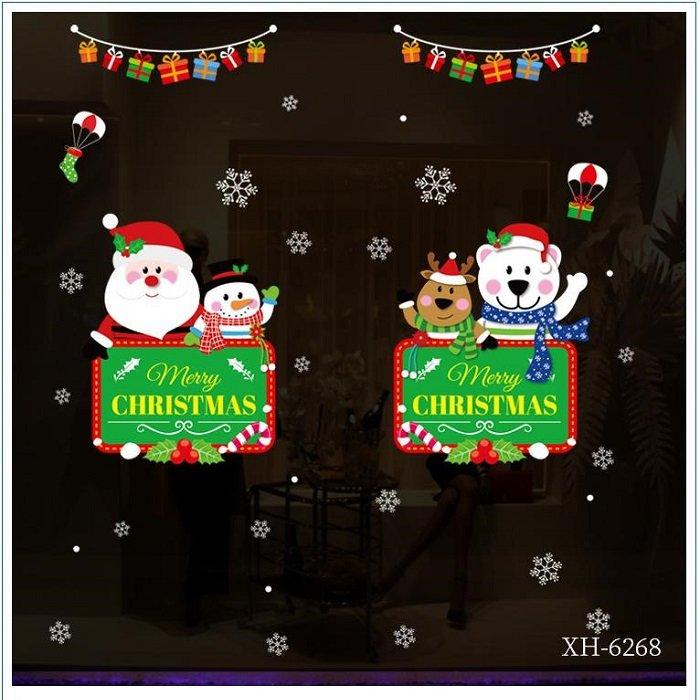 Decal trang trí noel 2 mặt đón giáng sinh