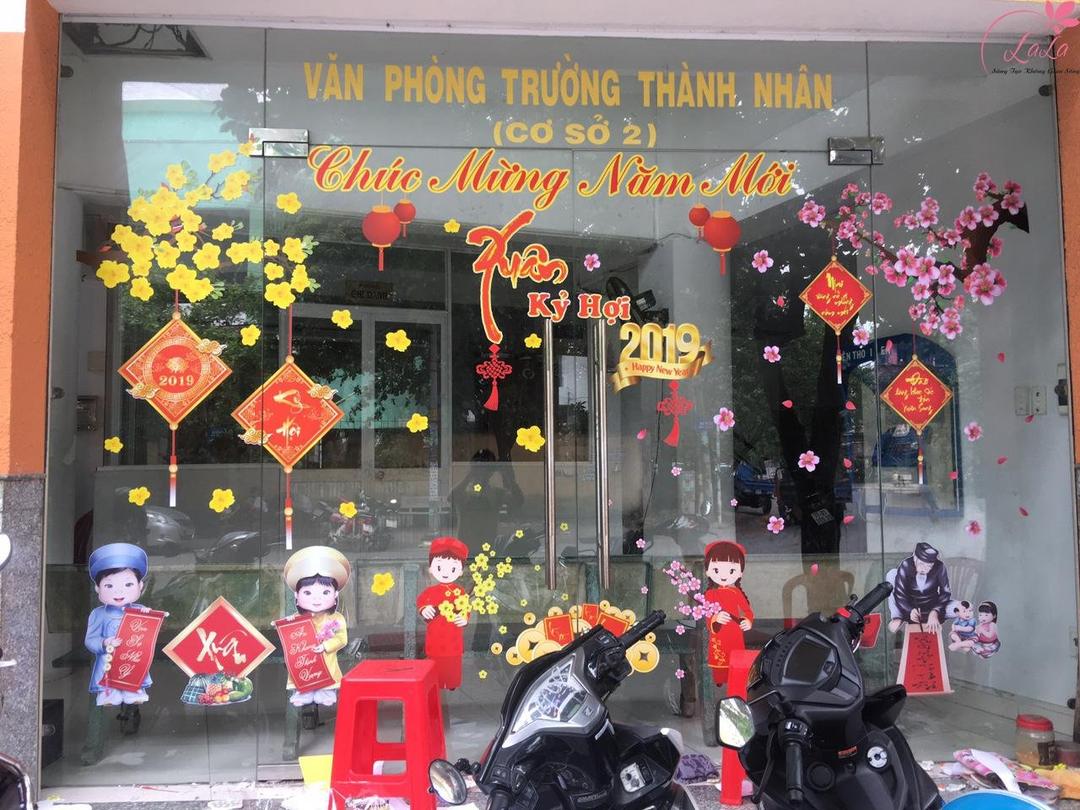 Combo decal trang trí tết phúc lộc thọ chúc năm mới