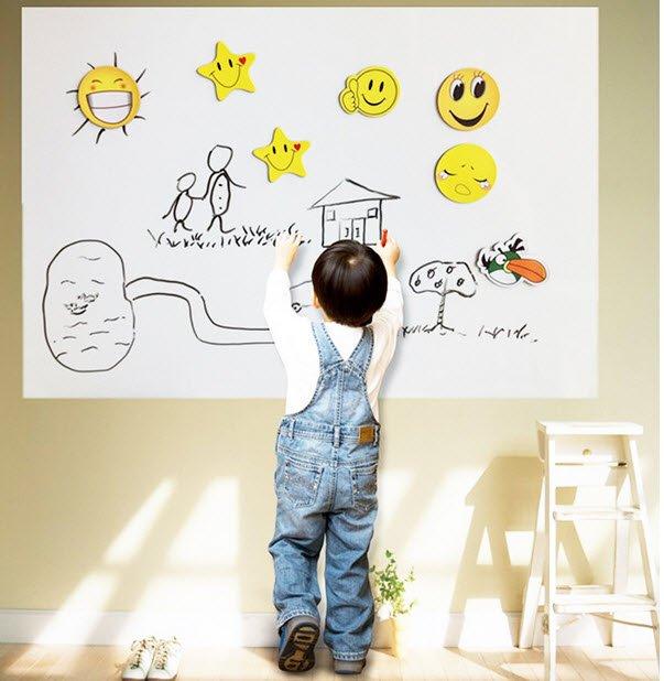 Decal bảng viết màu trắng khổ 45x200cm