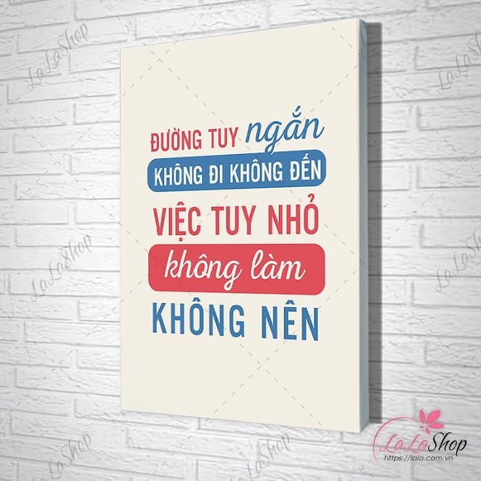 tranh văn phòng đường tuy ngắn không đi không đến việc tuy nhỏ không làm không nên