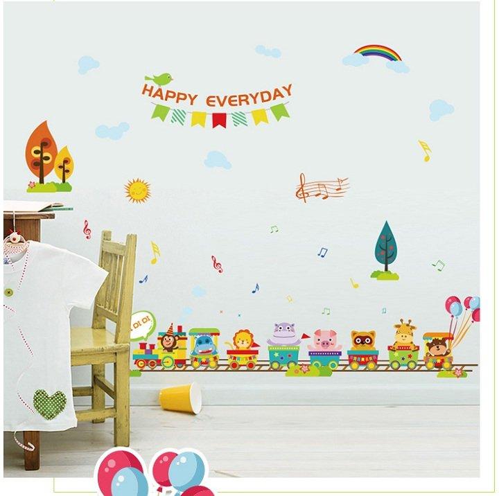 Decal dán tường đoàn tàu vui vẻ 2