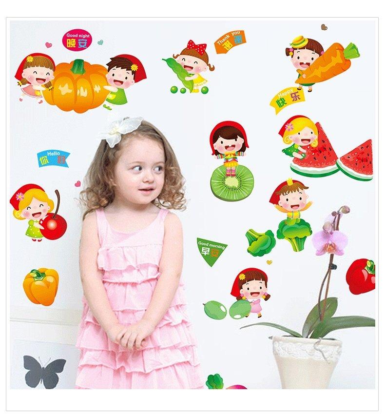 Decal dán tường trái cây cho bé