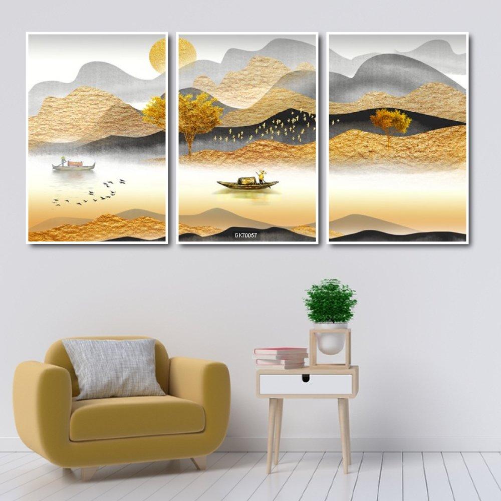 Tranh Canvas Treo Tường Mùa Thu Trên Dòng Sông