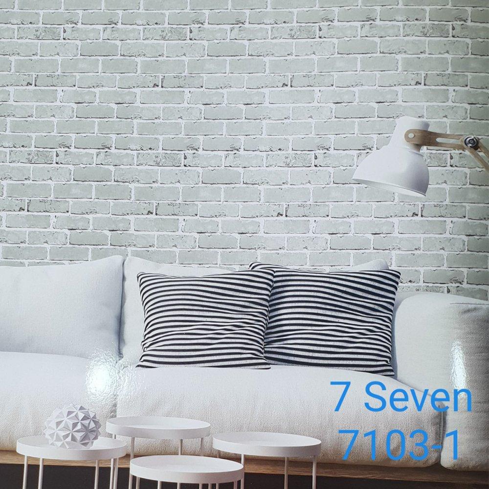 Map giấy dán tường texture gạch trắng 7 Seven 7103-1