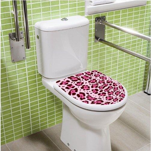 dán toilet họa tiết hồng