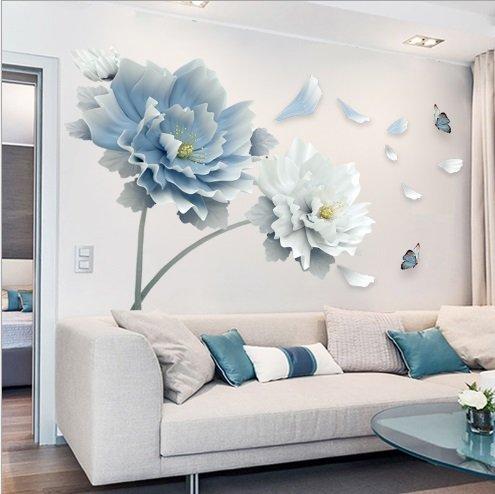 Decal dán tường hoa và bướm 4