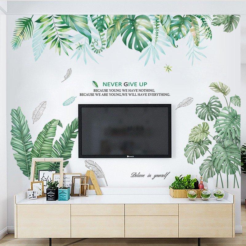 Combo dán tường lá xanh tươi mát