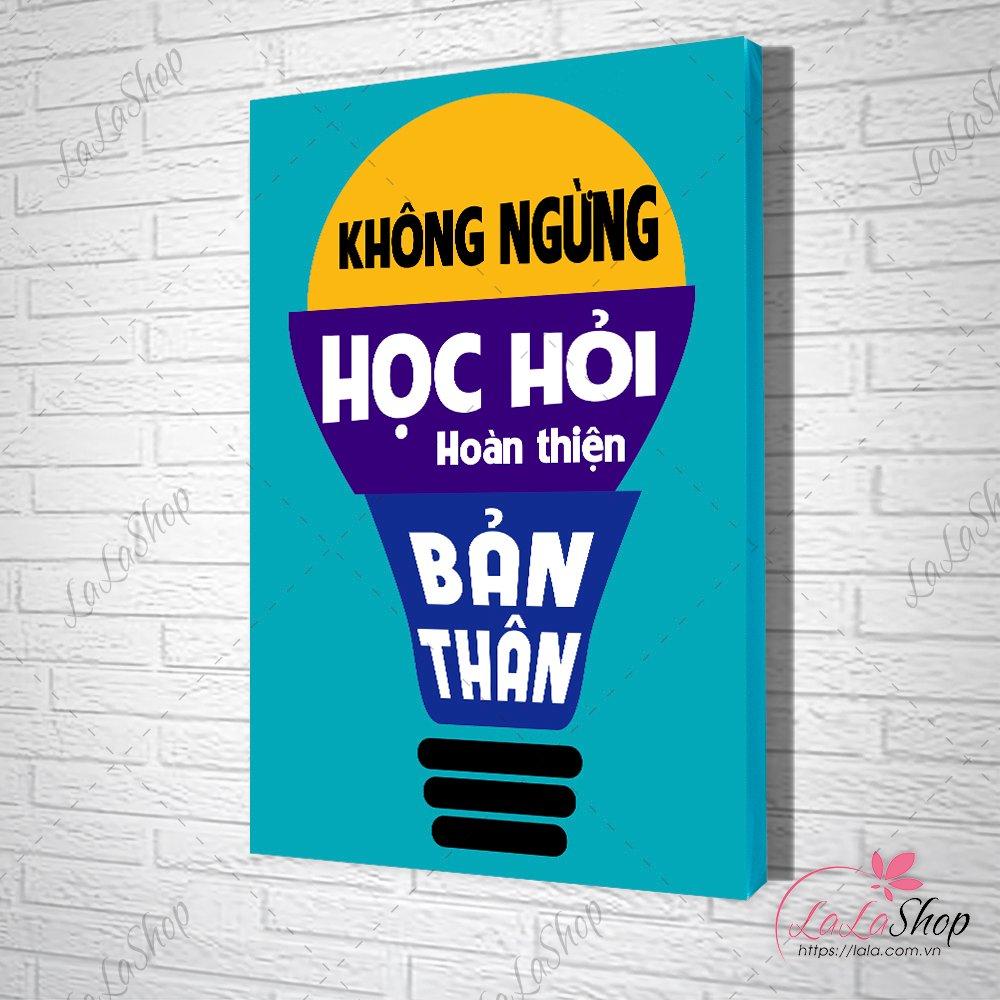 Tranh solgan không ngừng học hỏi hoàn thiện bản thân