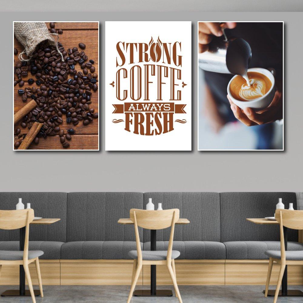 Tranh treo tường strong coffee always fresh