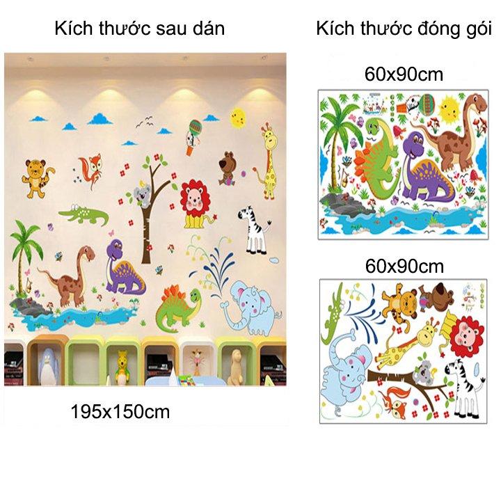 Decal dán tường vườn thú 5