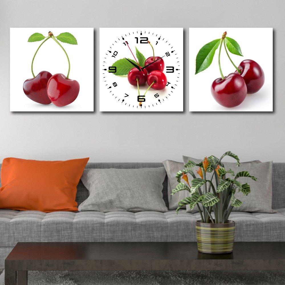 Tranh đồng hồ cherry 1