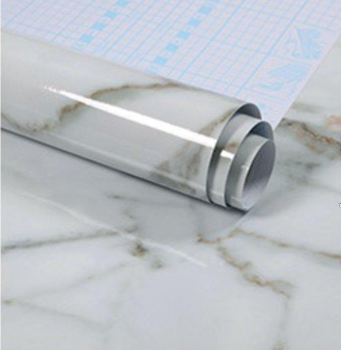 Decal Dán Bếp Đá Hoa Cương Xanh Nâu