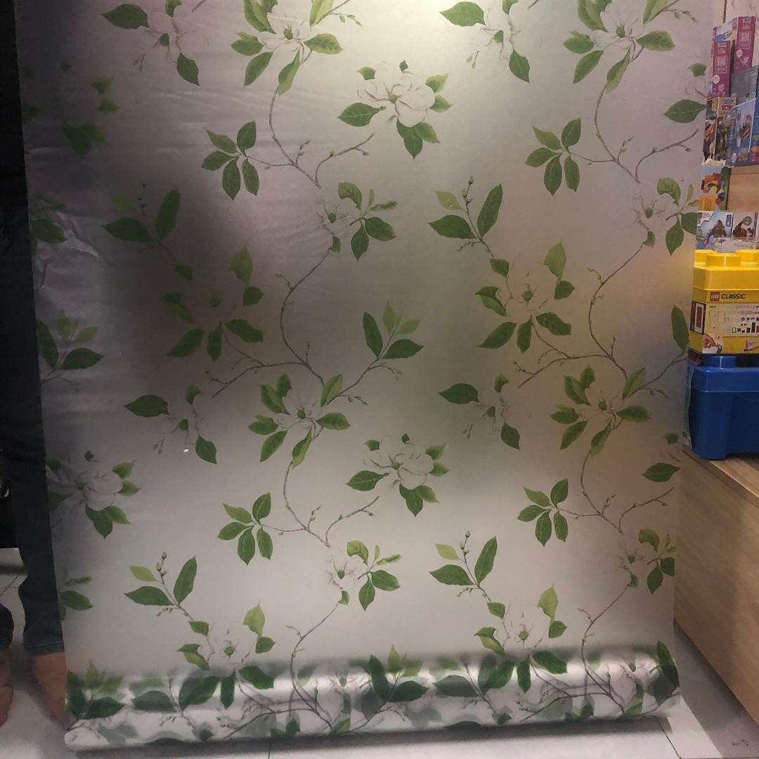 Giấy decal cuộn hoa trắng