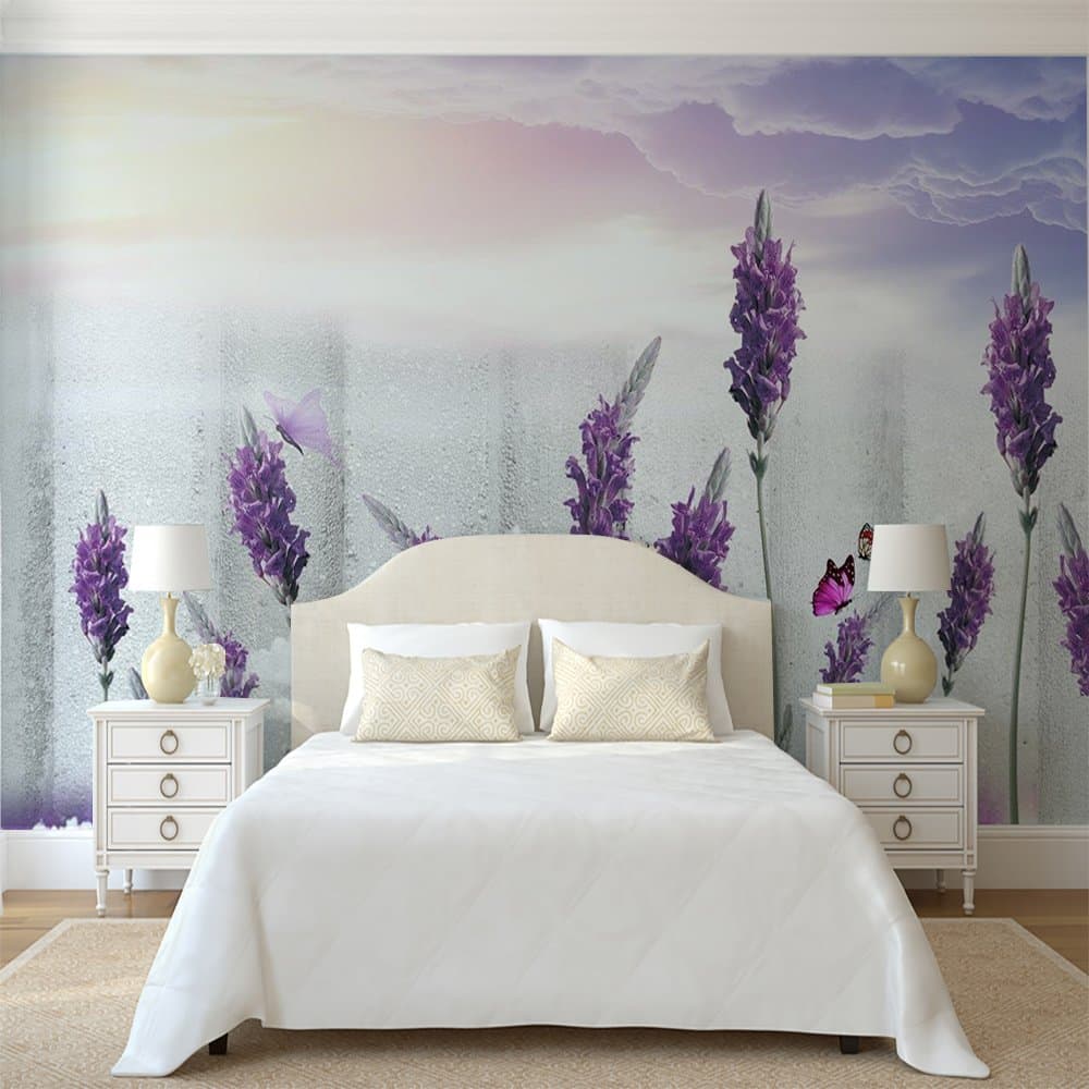 Tranh dán tường hoa lavender