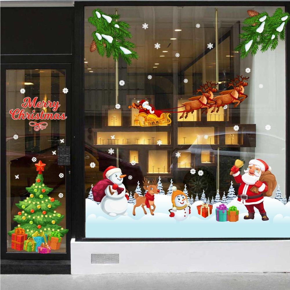 Decal dán tường combo cây thông noel và hộp quà 2