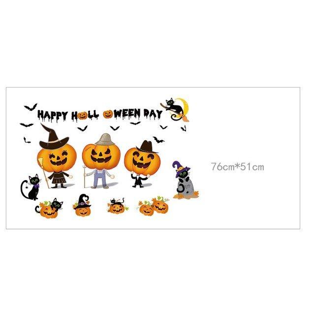 Decal trang trí halloween bí ngô halloween 2