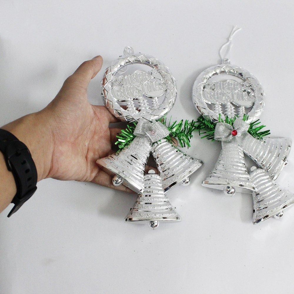 Vòng treo trang trí noel merry christmas và 3 chiếc chuông
