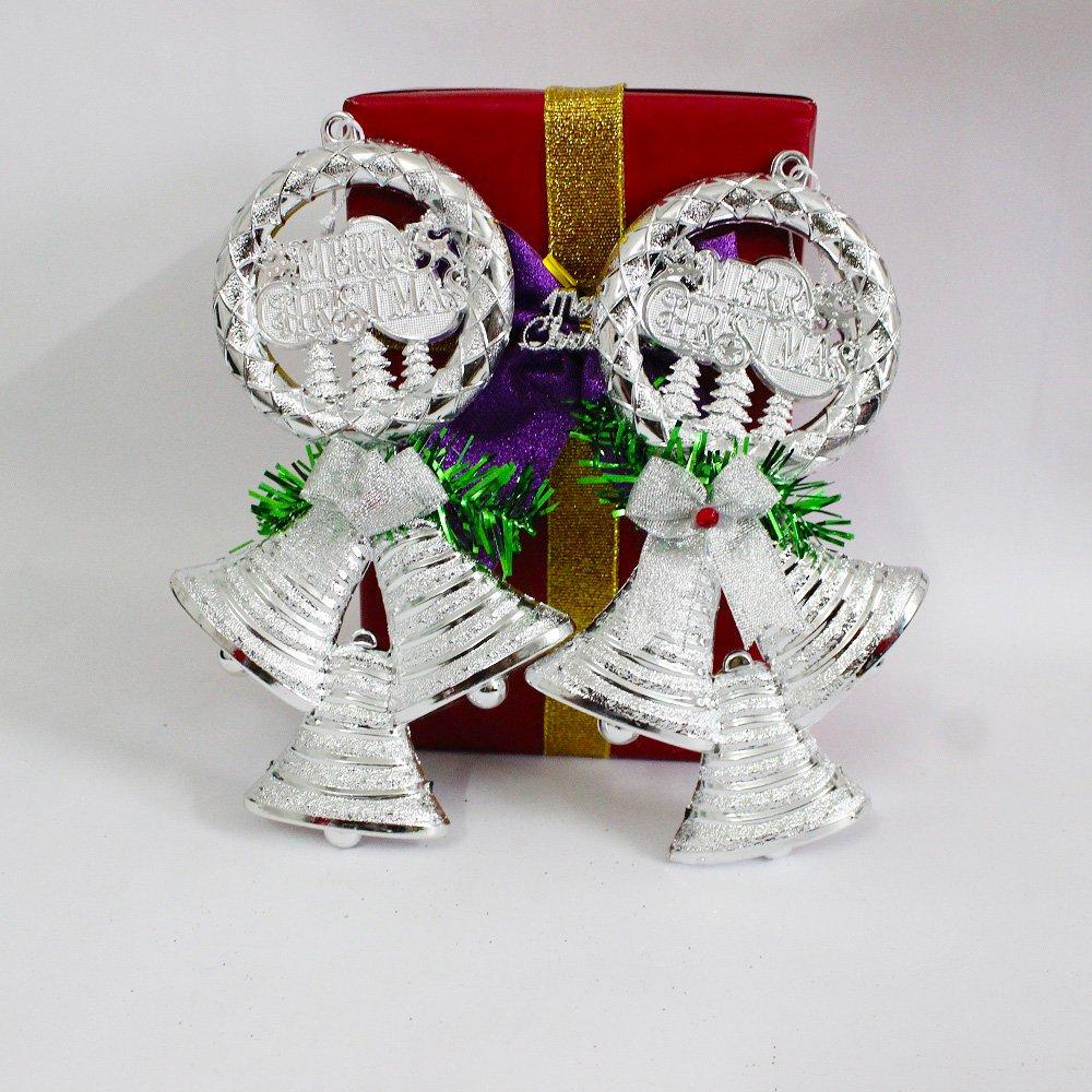 Vòng treo trang trí noel merry christmas và 3 chiếc chuông