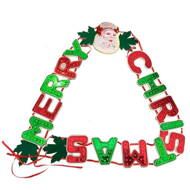 Đồ trang trí noel dây treo merry christmas nhỏ