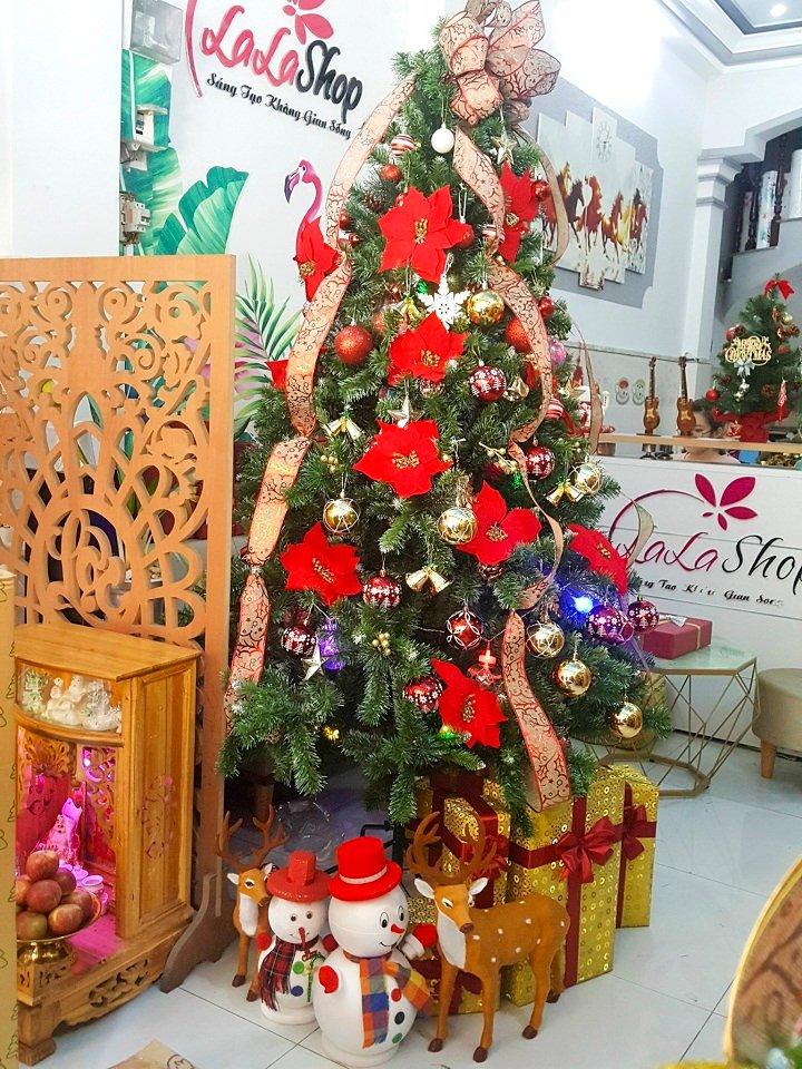 Cây thông Noel trang trí mẫu 3 cây 2m1