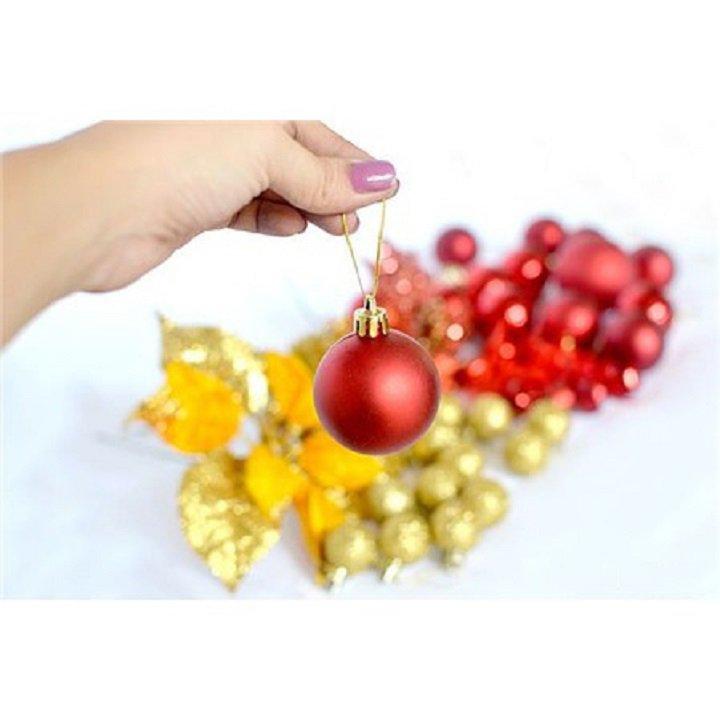Đồ Trang Trí Noel 6 Quả Châu Mờ 6cm