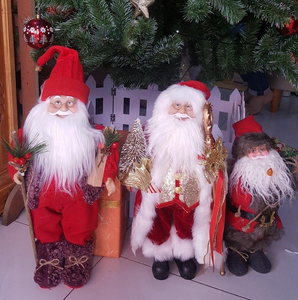 Đồ trang trí noel mô hình ông già noel kim sa