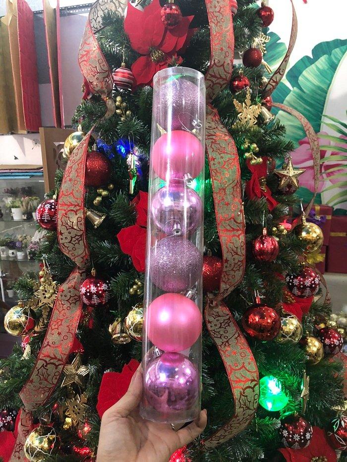 Đồ Trang Trí Noel hộp 6 trái châu trang trí