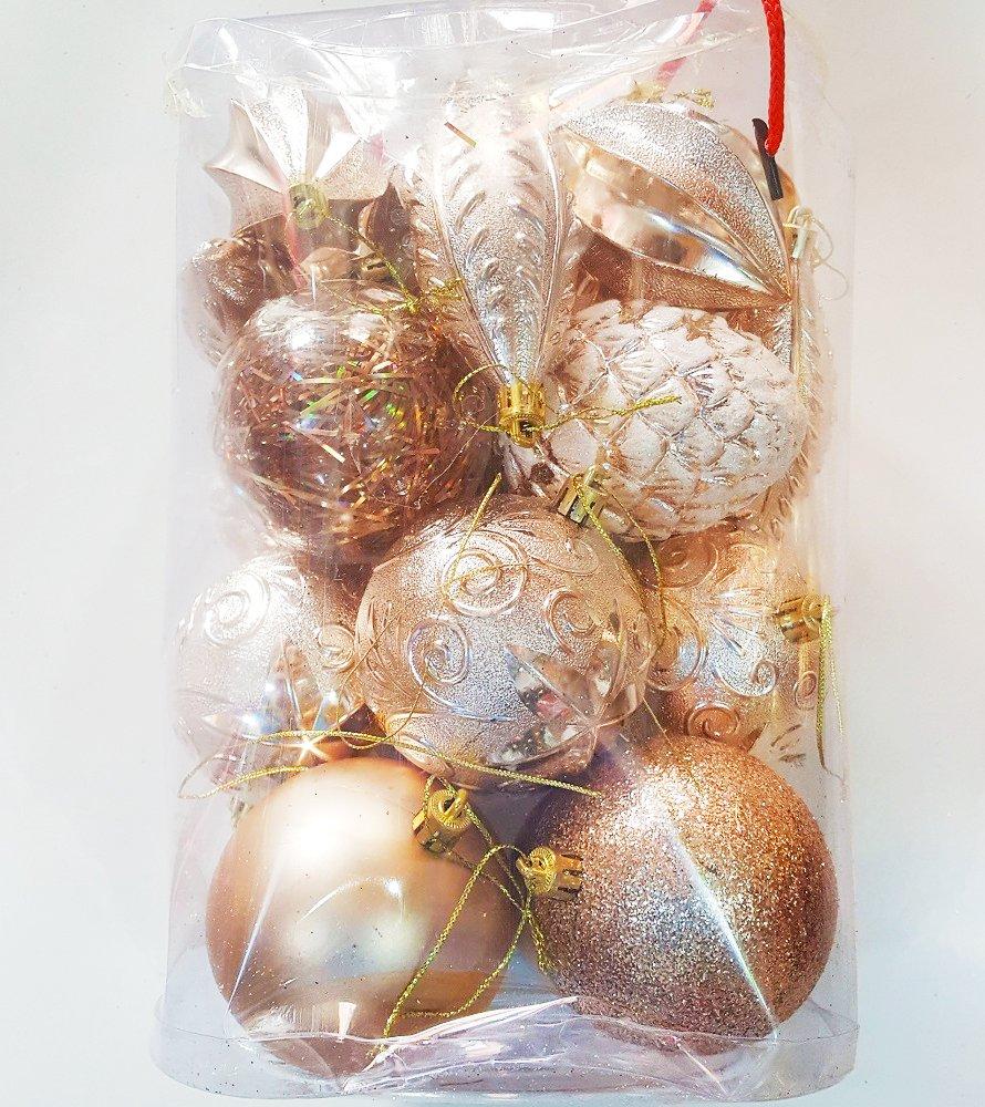 Hộp combo quả thông kèm châu trang trí noel