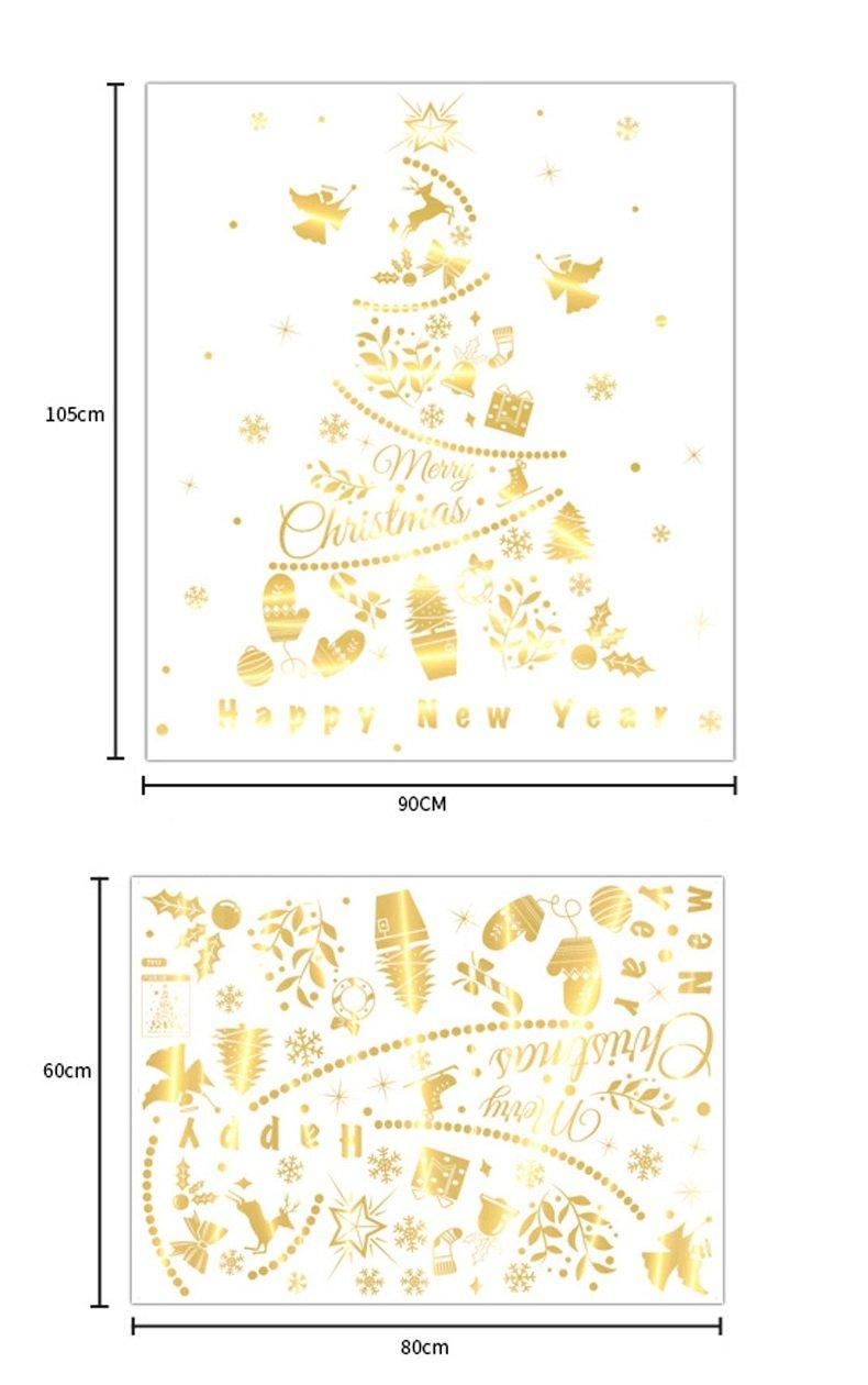 Decal trang trí giáng sinh họa tiết hình cây thông